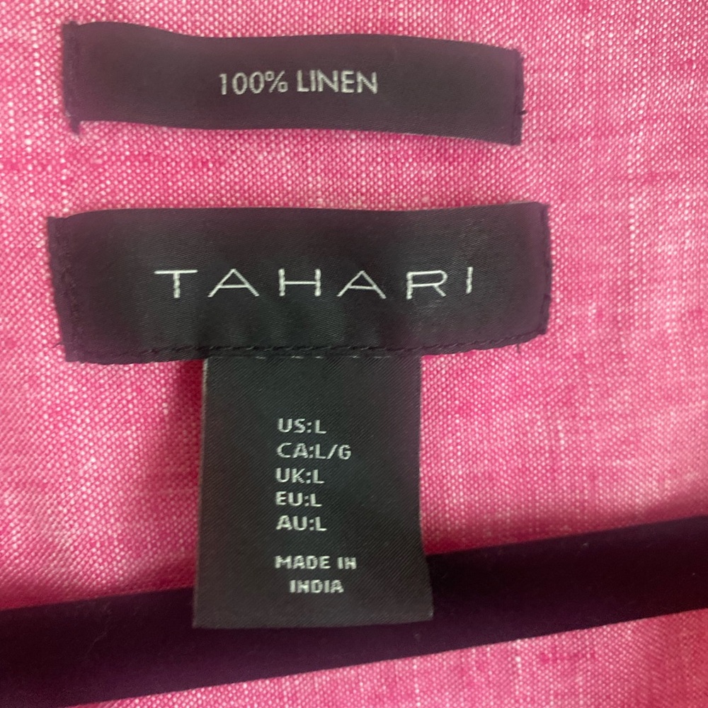 Tahari linen blouse